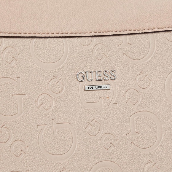 Guess Sestri Pebbled Luxury Satchel in shade Latte - Picture 8 of 8